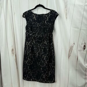 Calvin Klein Women’s 6 Belted Lace Dress Career Work Office Core